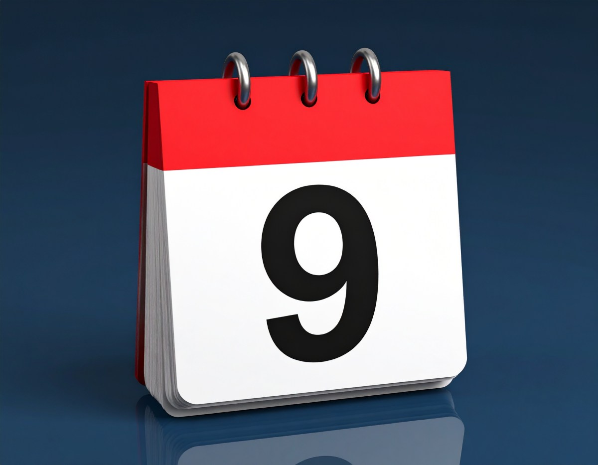 Calendar date of the 9th