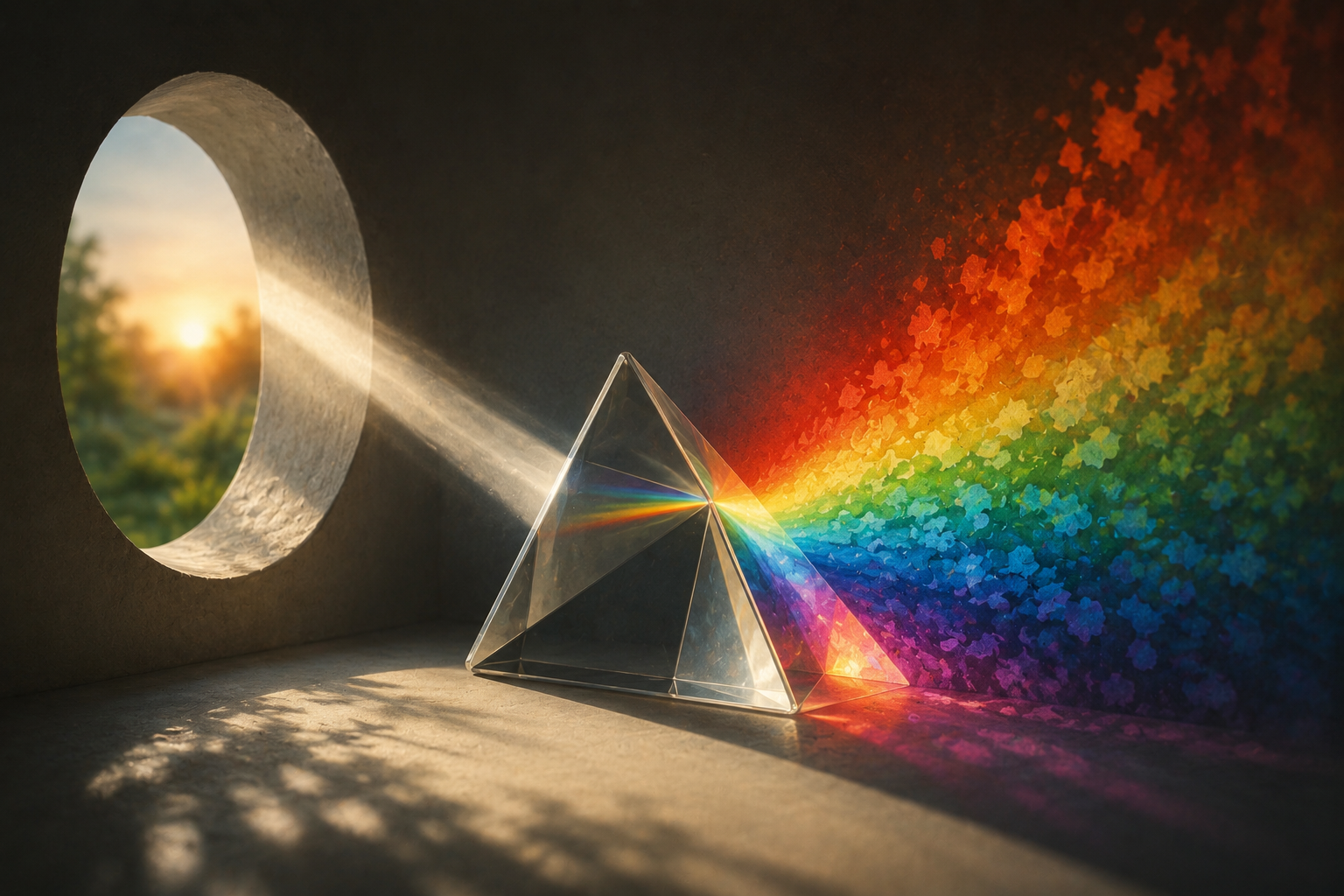 This image uses light and perception as a metaphor for autism and neurodiversity.