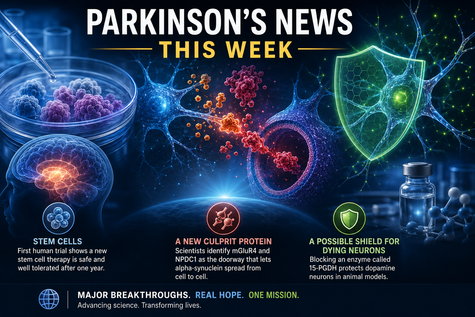 Inside a Big Week for Parkinson’s Research: Stem Cells, a New Culprit Protein, and a Possible Shield for Dying Neurons